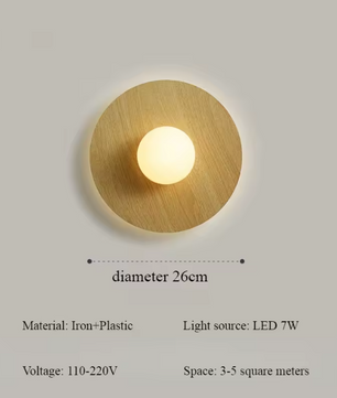 Scandinavische Houten Wandlamp – Modern LED Bedlampje & Sfeerverlichting
