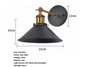 Vintage Industriële Wandlamp – Metaal & Hout, E27 Fitting