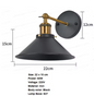 Vintage Industriële Wandlamp – Metaal & Hout, E27 Fitting