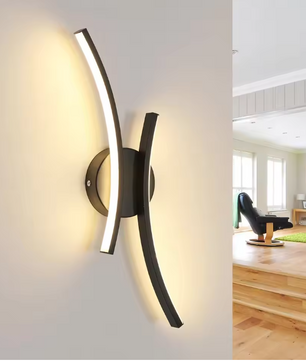 Moderne LED Wandlamp – 20W Acryl Design 44cm, Warm Wit Licht