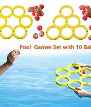 Zwembad Drijvend Werpspel – Complete Set met 10 Ballen, Voor Kinderen & Volwassenen