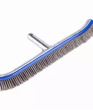 Zwembad Stalen Reinigingsborstel – 44 cm Breed, Aluminium Frame & Roestvrijstalen Borstelharen