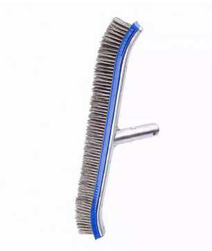 Zwembad Stalen Reinigingsborstel – 44 cm Breed, Aluminium Frame & Roestvrijstalen Borstelharen