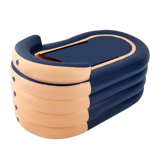 Opblaasbare Badkuip met Ergonomische Rugleuning – PVC, Inclusief Draadloze Oplaadbare Pomp, 220 kg Draagvermogen