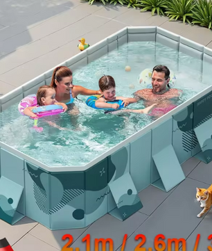 Opvouwbaar PVC Familiezwembad – Stevig Niet-Opblaasbaar Ontwerp voor Tuin & Buitenplezier