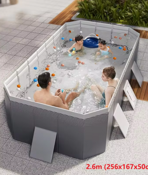 Opvouwbaar PVC Familiezwembad – Stevig Niet-Opblaasbaar Ontwerp voor Tuin & Buitenplezier