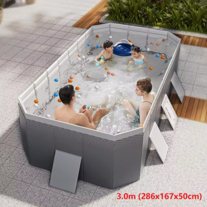 Opvouwbaar PVC Familiezwembad – Stevig Niet-Opblaasbaar Ontwerp voor Tuin & Buitenplezier