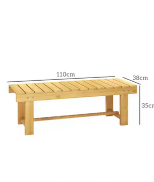 2-zits Tuinbank van Massief Hout – Waterdicht, Duurzaam & Compact, 110 cm Breedte