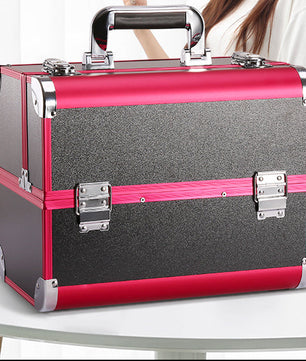 Aluminium Make-up Koffer – Draagbare Cosmetische Organizer met Handvat