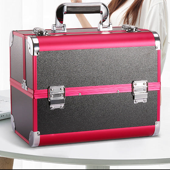 Aluminium Make-up Koffer – Draagbare Cosmetische Organizer met Handvat
