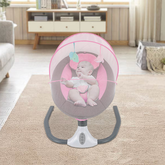 Elektrische Babyschommel met Afstandsbediening, Bluetooth en Timer (0–18 Maanden)