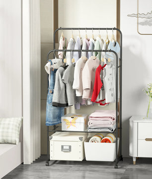 Kledingrek Home Comfort op Wielen - Zwart