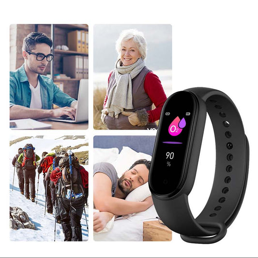 Smartwatch Fitness Armband – Hartslagmeter, Bloeddruk en Waterdichte Sport Tracker