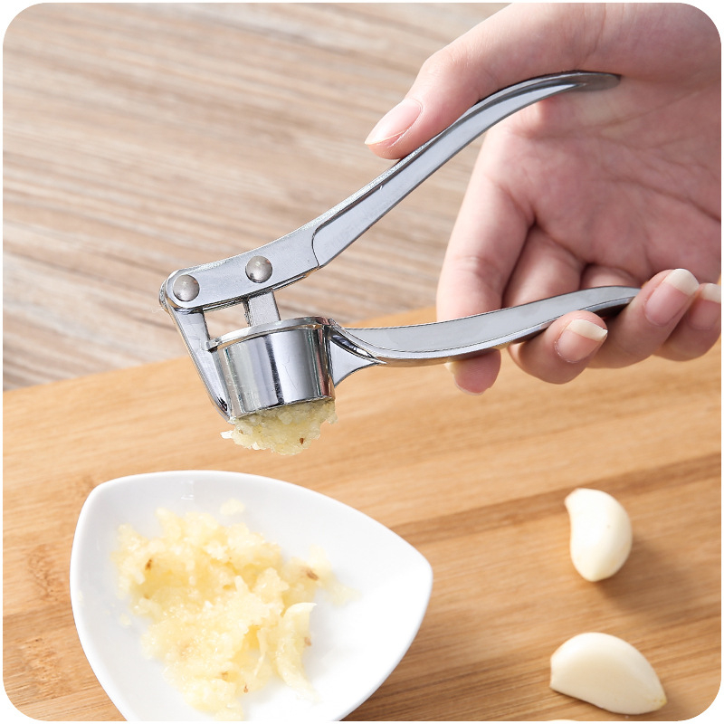 RVS Knoflookpers – Handmatige Knoflook Crusher en Squeezer voor Keuken