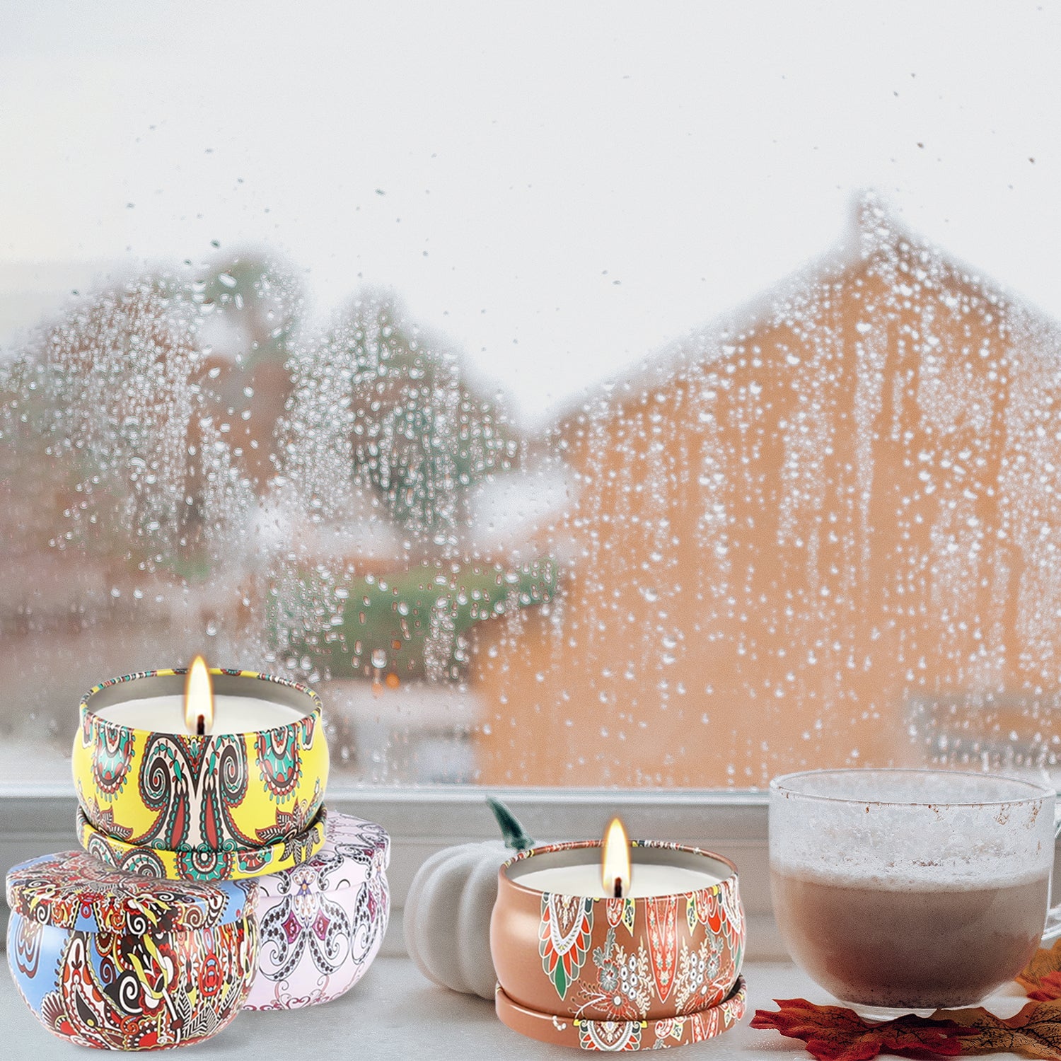 24-delige Klassieke Geurkaarsen Set – Sfeervolle Kaarsen in Glas voor Decoratie en Cadeau