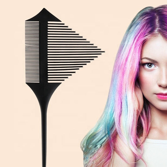 Dubbelzijdige Highlights Kam – Driehoekige Haarverf Kam met Dichte Tanden voor Nauwkeurige Styling