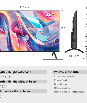 QLED Smart TV met Google TV – HDR10, Dolby Audio, Bluetooth en EyeCare Technologie