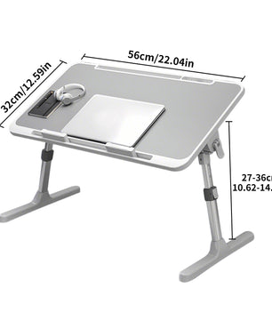 Ergonomisch Opklapbaar Laptopbureau – Verstelbare Bedtafel met Hoogte en Hoekinstelling