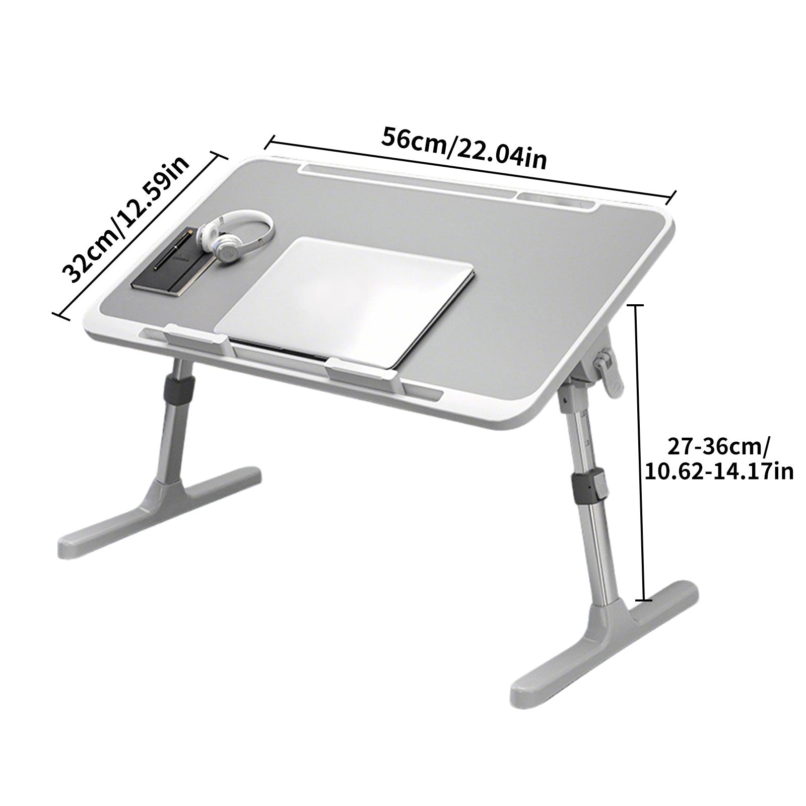 Ergonomisch Opklapbaar Laptopbureau – Verstelbare Bedtafel met Hoogte en Hoekinstelling