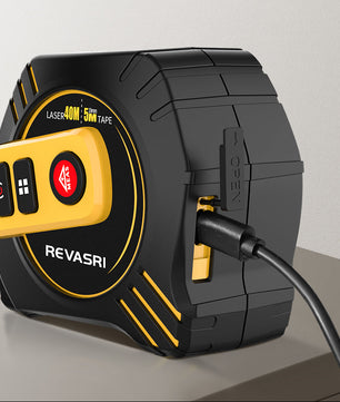 2-in-1 Laser Meetlint met LCD Scherm en Stalen Rolmaat