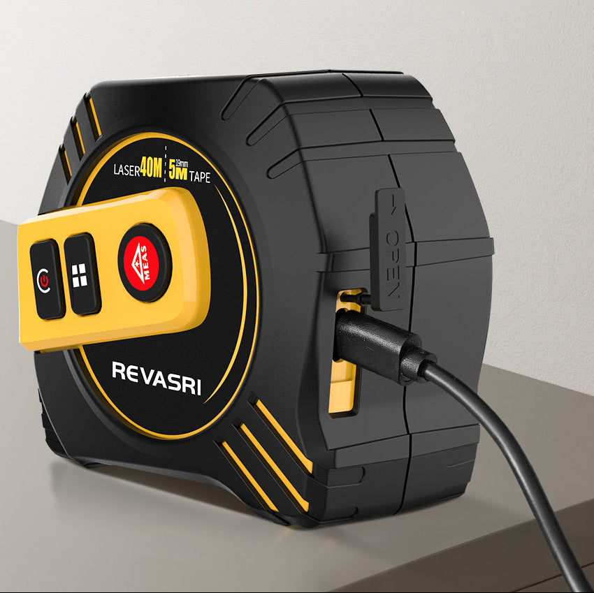 2-in-1 Laser Meetlint met LCD Scherm en Stalen Rolmaat