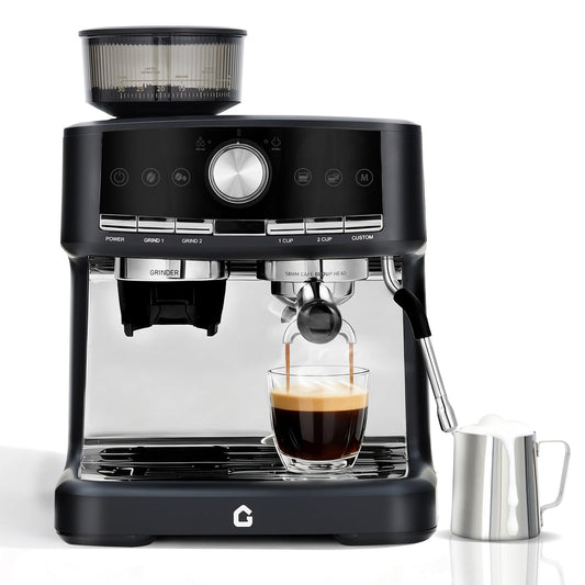 Espressomachine 20 Bar met Molen en Melkopschuimer