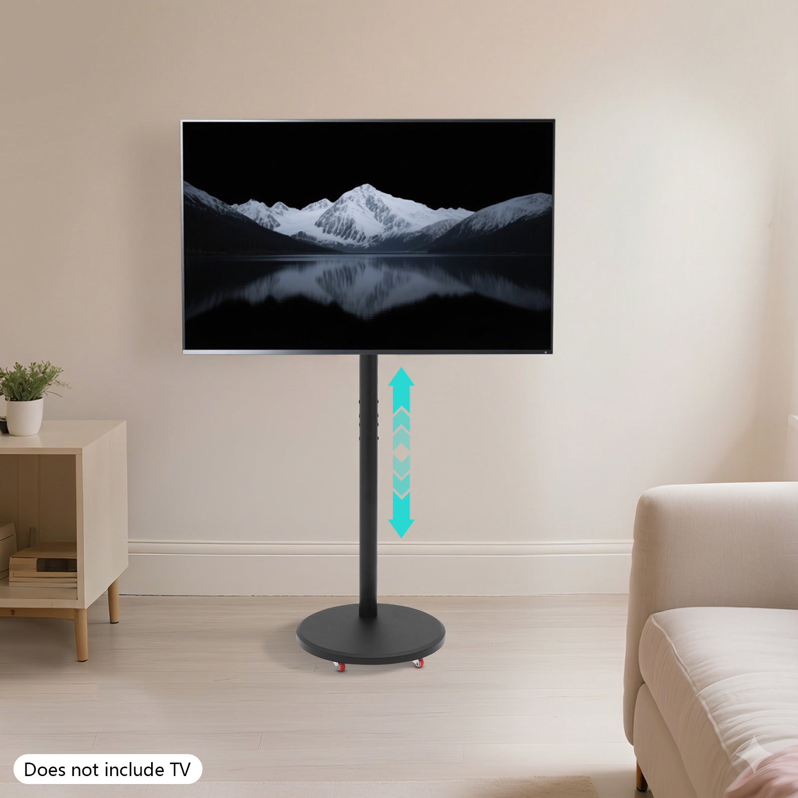 Mobiele TV Standaard 10–42 inch – Draaibaar en In Hoogte Verstelbaar met Wielen