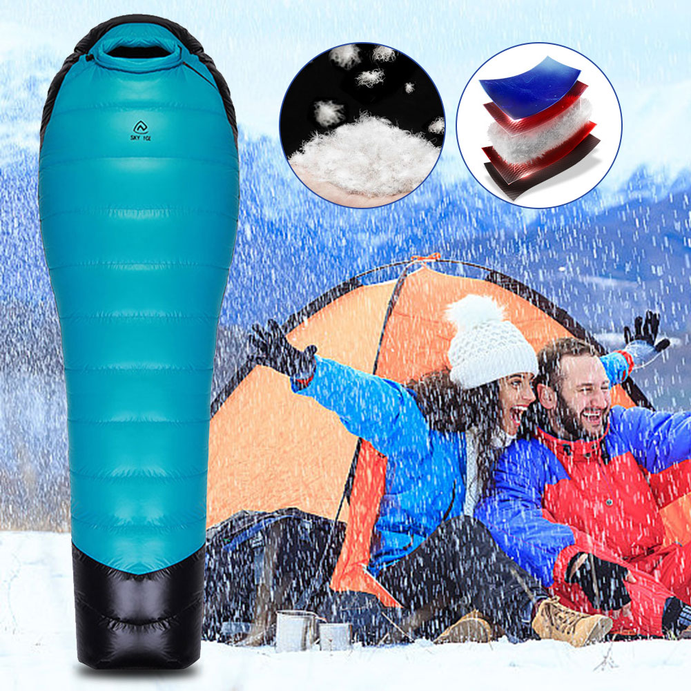 Ultralichte Ganzendons Slaapzak – Waterdichte Mummie Slaapzak voor Camping en Backpacken