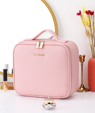 Make-up Koffer met Spiegel en Verdelers – Waterdichte Cosmetische Organizer