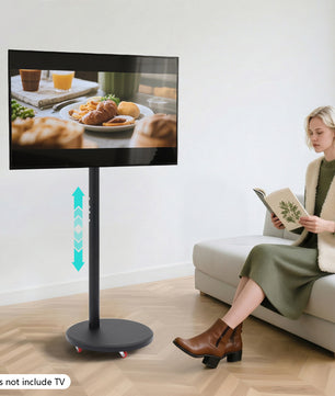 Mobiele TV Standaard 10–42 inch – Draaibaar en In Hoogte Verstelbaar met Wielen