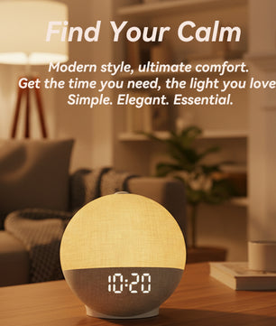 Wake Up Light Sunrise Wekker met White Noise, Bluetooth Speaker en Kleurveranderende Nachtlamp