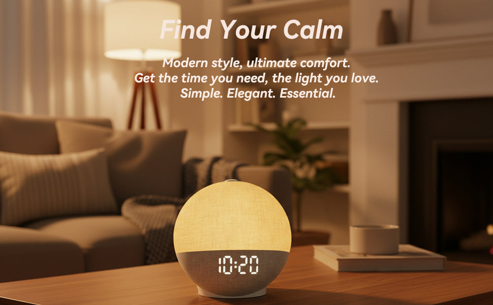 Wake Up Light Sunrise Wekker met White Noise, Bluetooth Speaker en Kleurveranderende Nachtlamp