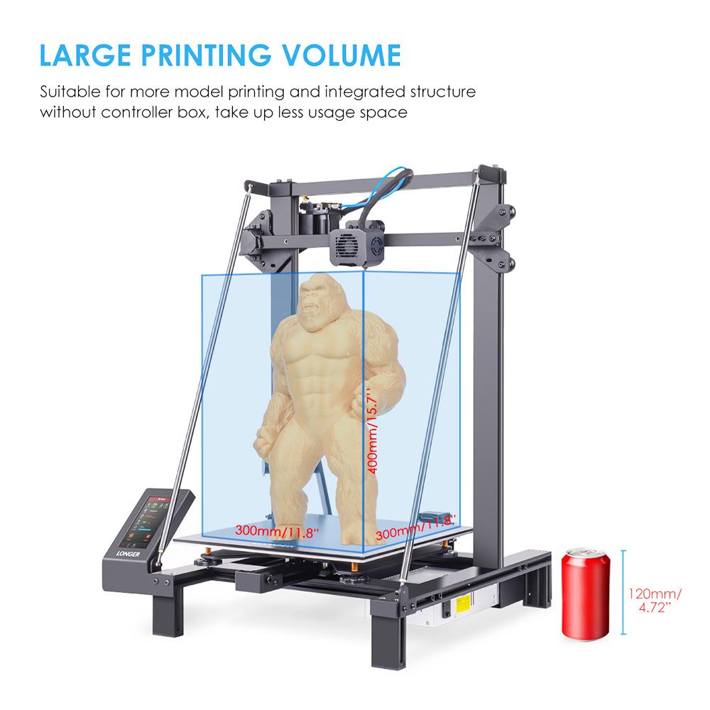 Grote 3D Printer met Touchscreen en 30 × 30 × 40 cm Printvolume