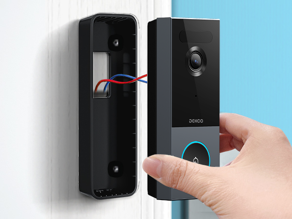 5MP Ultra HD Draadloze Video Deurbel met Camera – 2.4/5G WiFi, PIR Bewegingsdetectie, 2-Weg Audio en Lange Batterijduur