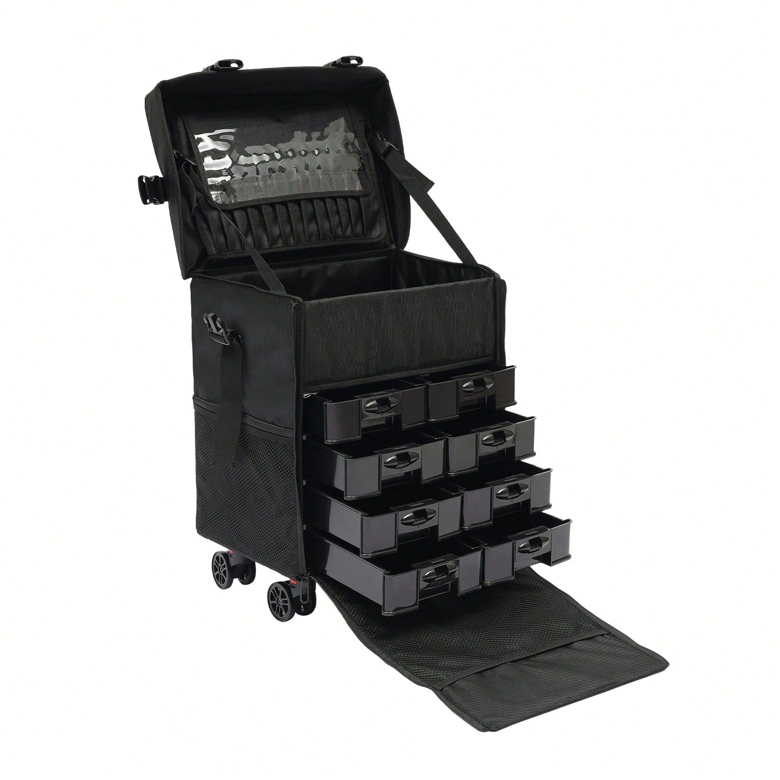 Professionele Make-up Trolley met 8 Laden – Rollende Cosmetische Koffer met Wielen