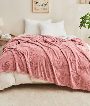 Luxe Gebreide Deken – Zachte Fleece Sherpa voor Bank en Kantoor