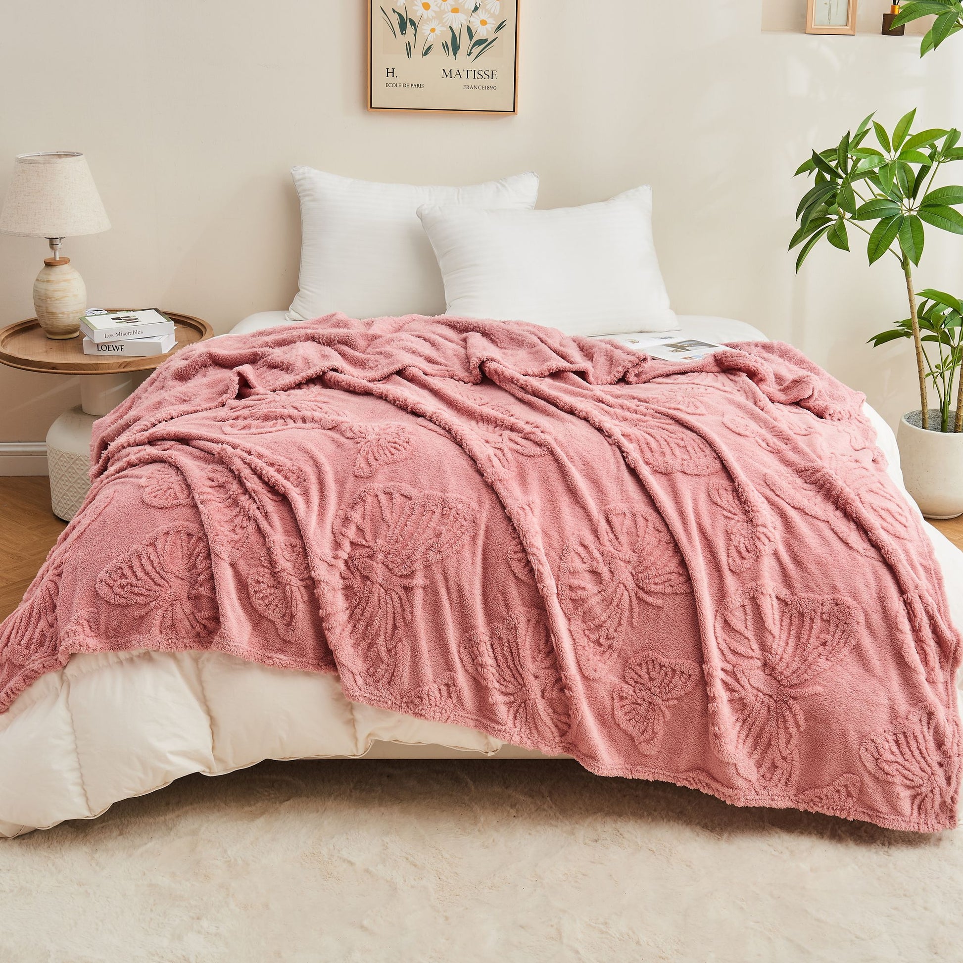 Luxe Gebreide Deken – Zachte Fleece Sherpa voor Bank en Kantoor