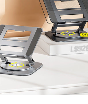360° Draaibare Laptopstandaard Aluminium – Verstelbare Bureauverhoger voor Notebook