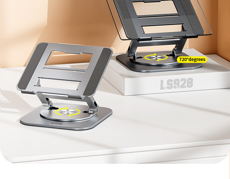 360° Draaibare Laptopstandaard Aluminium – Verstelbare Bureauverhoger voor Notebook