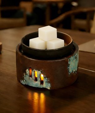 Keramische Aromatherapiebrander – Wax Melt en Olieverspreider met Kaarsverwarming voor Spa en Interieur