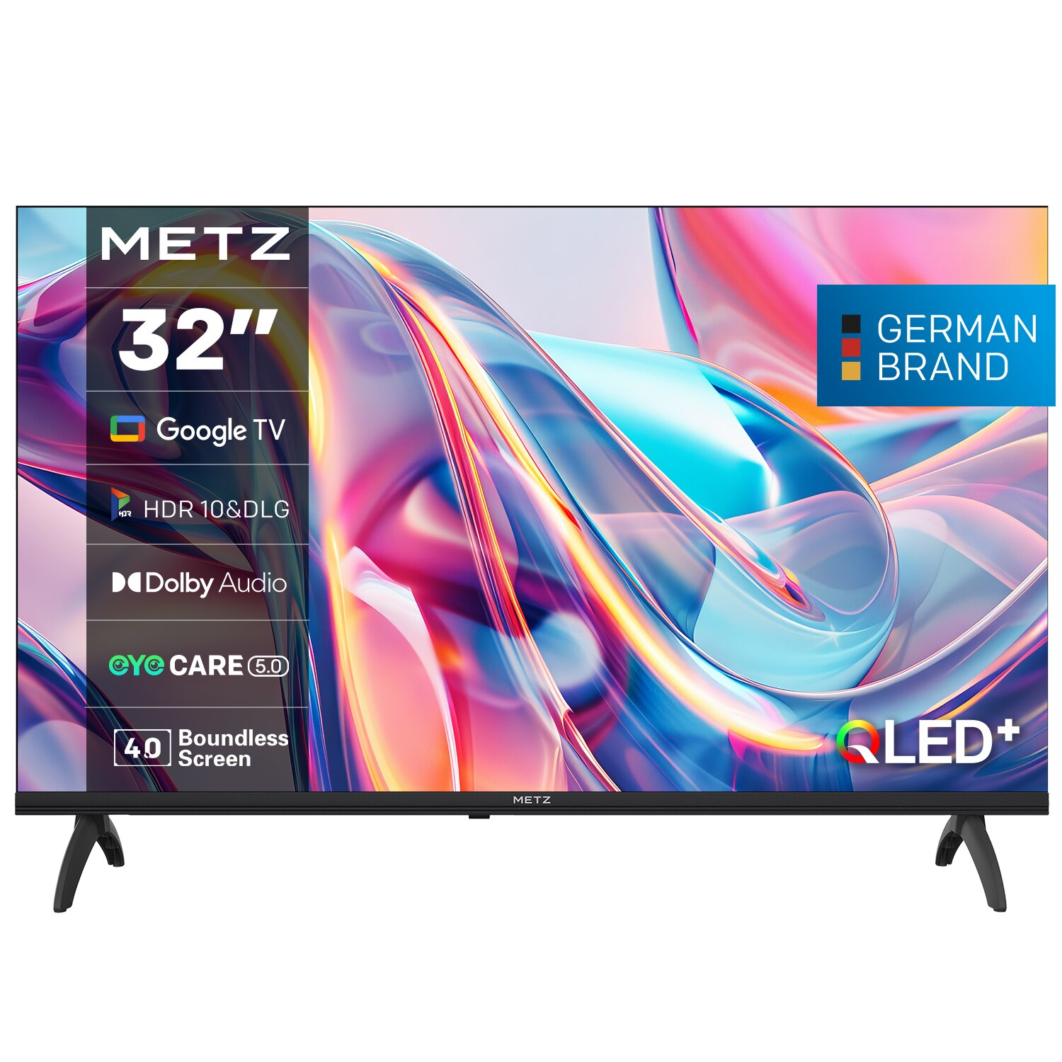 QLED Smart TV met Google TV – HDR10, Dolby Audio, Bluetooth en EyeCare Technologie