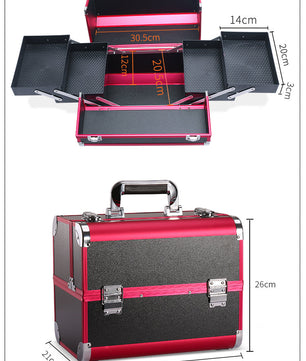 Aluminium Make-up Koffer – Draagbare Cosmetische Organizer met Handvat