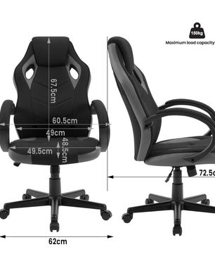 Sedia Comfort Gaming V2 game stoel - grijs