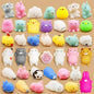 50-5 Stuks Mochi Squishies Kawaii Dieren – Antistress Squeeze Speelgoed 3-5 cm