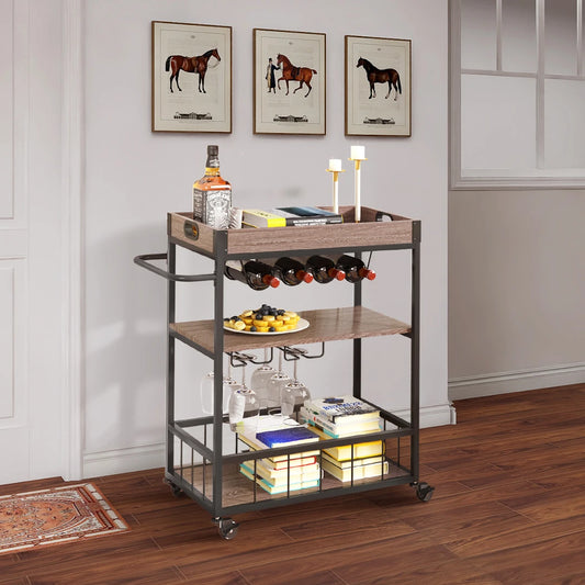 Sedia Home Bar Serving Cart / Trolley - Industriële Vintage