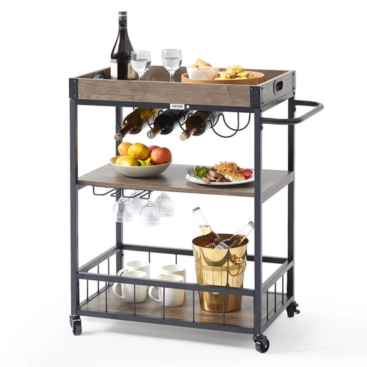 Sedia Home Bar Serving Cart / Trolley - Industriële Vintage