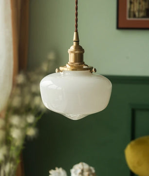 Japanse Glazen Hanglamp – Minimalistisch Nordic Design – LED E27 – Verstelbaar Snoer 200 cm – Sfeervolle Interieurverlichting