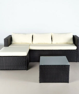 GARDEN FURNITURE AKTIVE 3-SEATER SOFA SIDE TABLE 203 X 125 X 64 CM