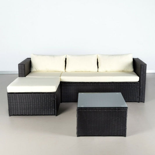 GARDEN FURNITURE AKTIVE 3-SEATER SOFA SIDE TABLE 203 X 125 X 64 CM