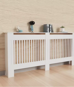 Hoge MDF Radiatorafdekking met Latten en Bovenplank